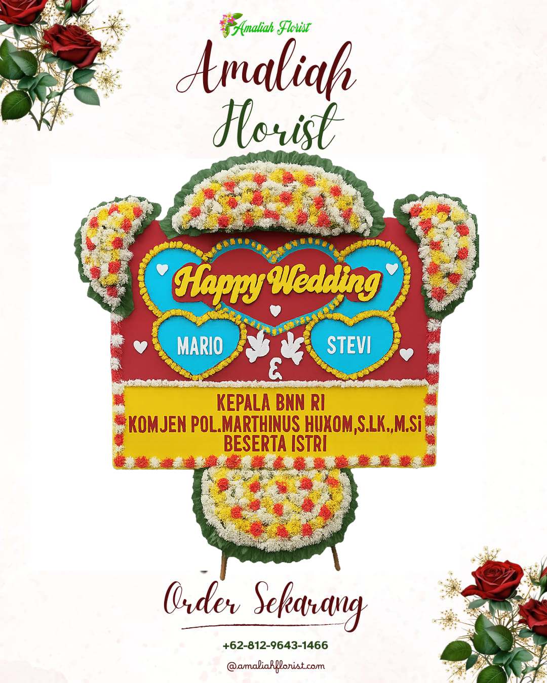 Papan Bunga Pernikahan Galur